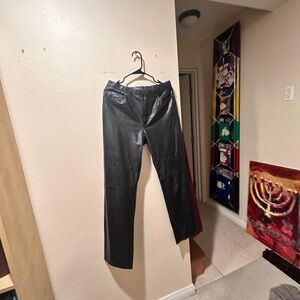 Women’s Black Leather Pants